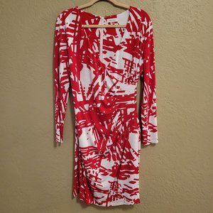 Calvin Klein Faux Wrap Fitted Dress 12